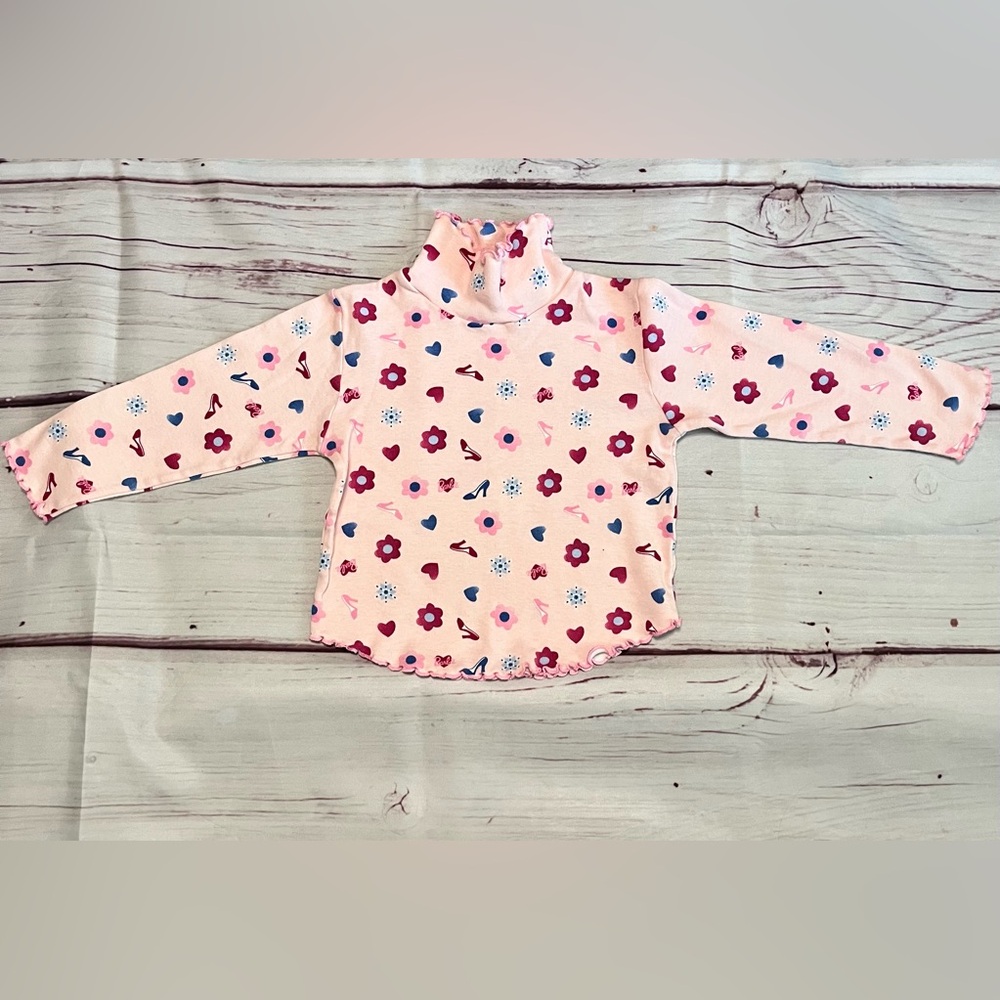 Vintage Barbie All Over Print Long Sleeve Shirt Girls’ Size 4